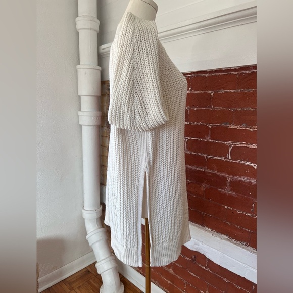 Aritzia Wilfred  Randonnai Linen Blend Sweater in Ivory  Chunky Knit Size Medium - Picture 6 of 12